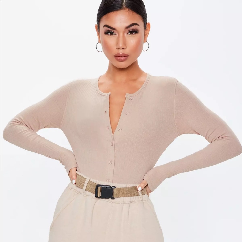 Missguided Petite Nude Bodysuit ✨ NWT